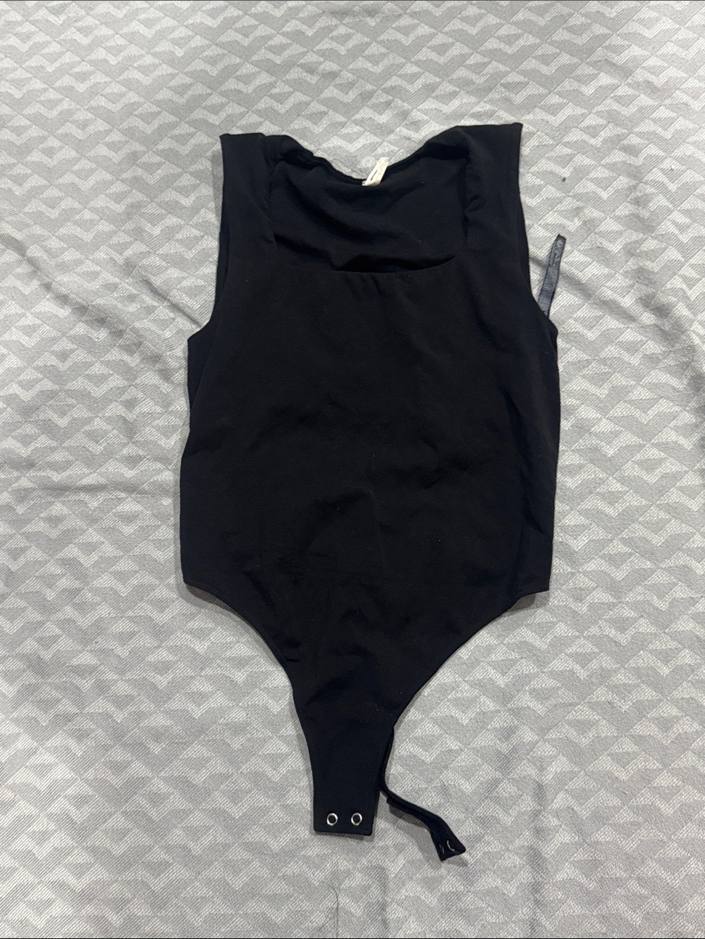 Black Snap-Closure Bodysuit